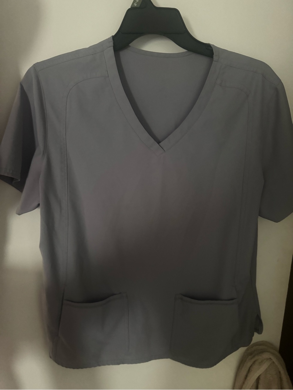 Med couture light gray scrub set